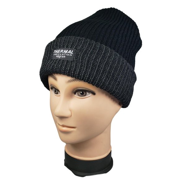 Winter Clearance 2 Hats For $15 Mens Black Grey Thermal Insulated Winter Hat New - Picture 2 of 3